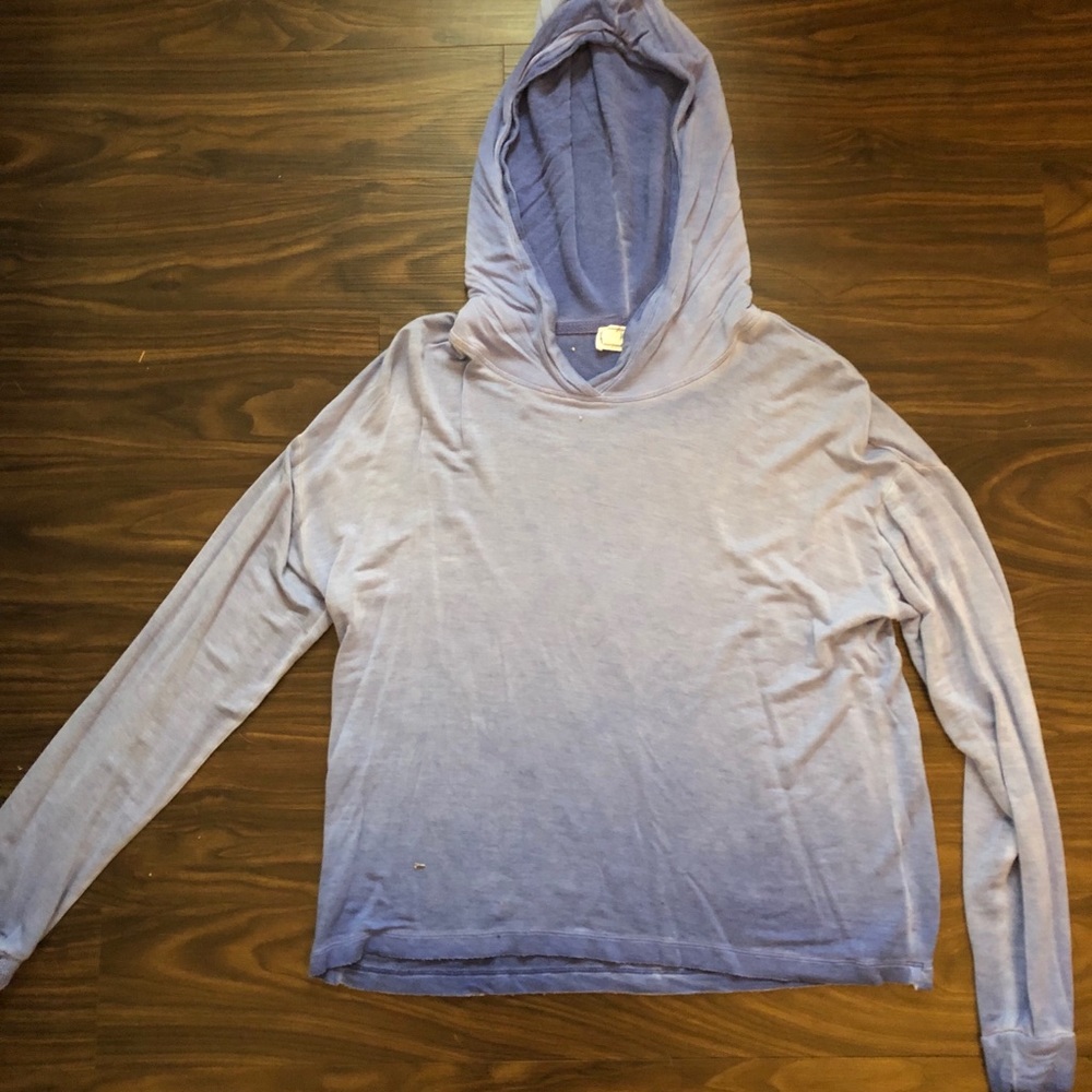 hooded purple ombré t-shirt